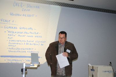 Gruppenbericht mit optischer Unterst�tzung